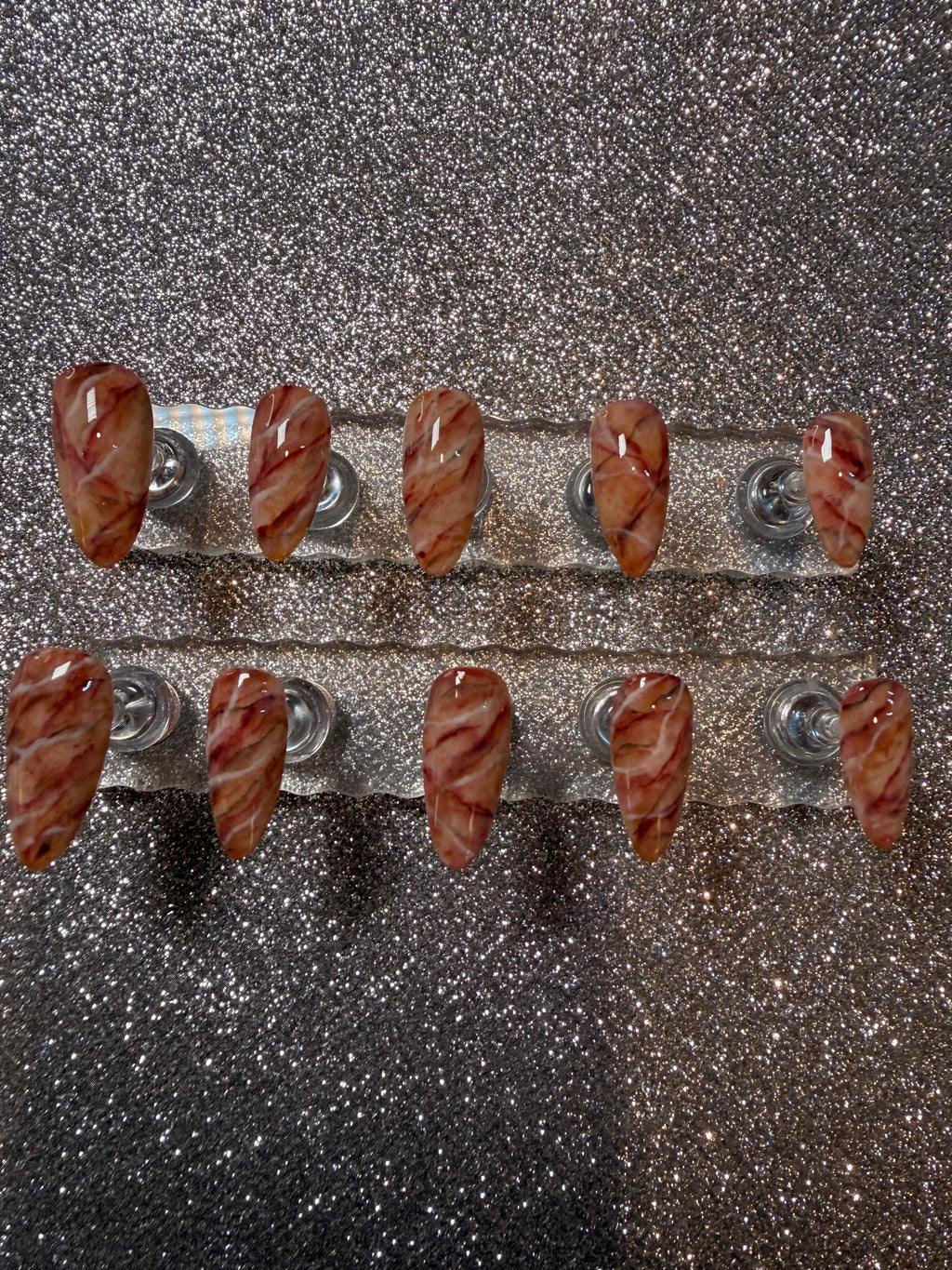 Custom Marble Press-On Set