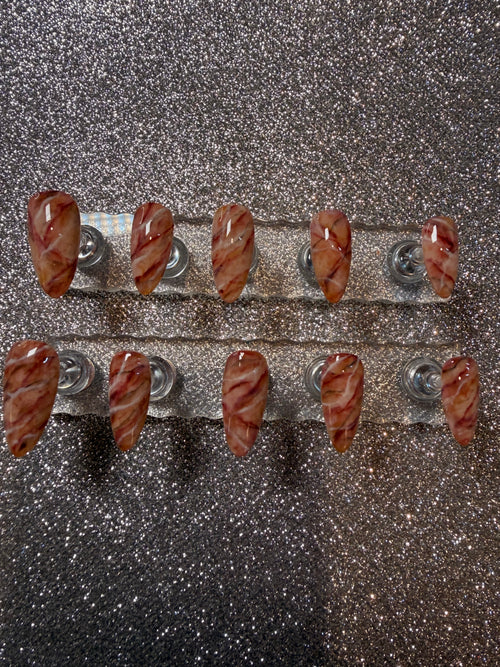 Custom Marble Press-On Set